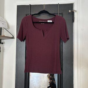 Aeropostale Short Sleeve Maroon